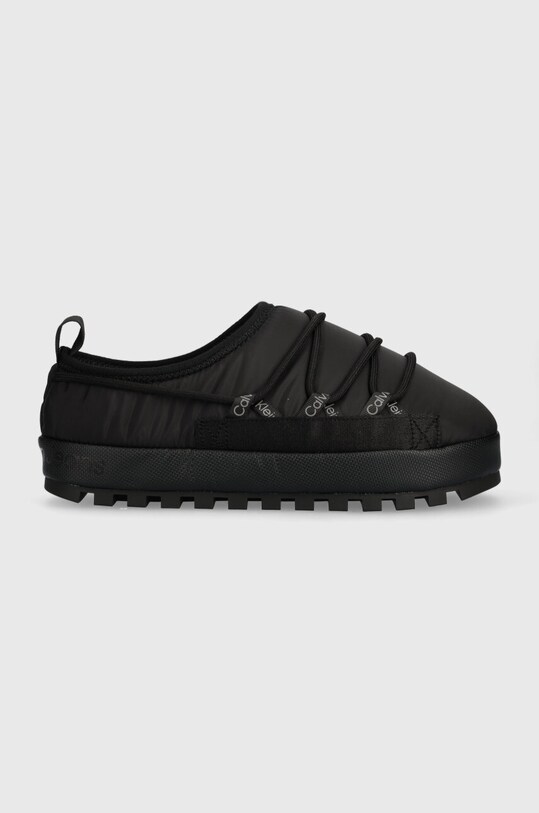 Calvin Klein Jeans kapcie HOME SLIPPER LACING czarny YM0YM00841