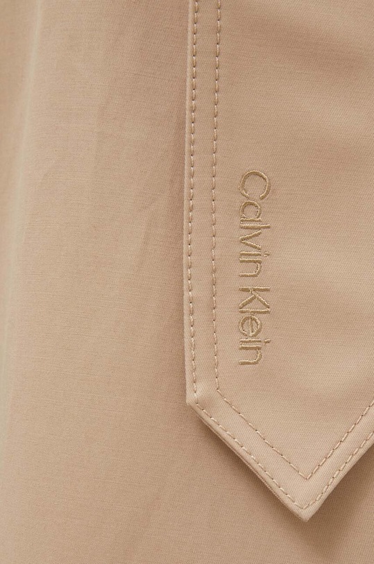 Kabát Calvin Klein K20K205498 hnedá
