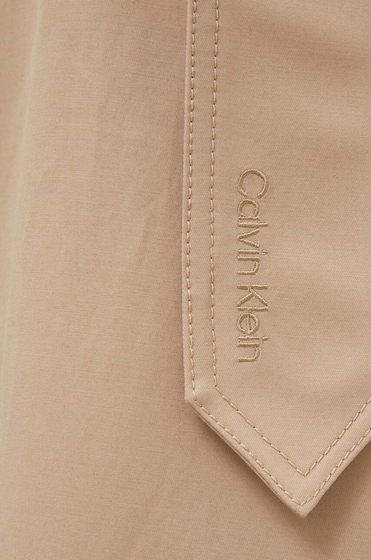 Kabát Calvin Klein K20K205498 hnedá