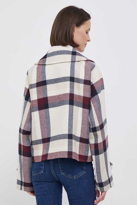 Одяг Вовняна куртка Tommy Hilfiger WW0WW39409 бежевий