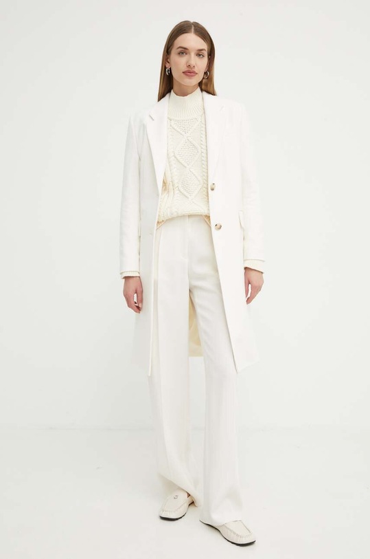 Vuneni kaput BOSS 50501019 bež AW24