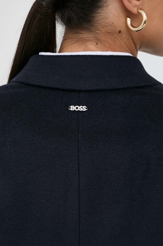 BOSS płaszcz wełniany 50501019 granatowy