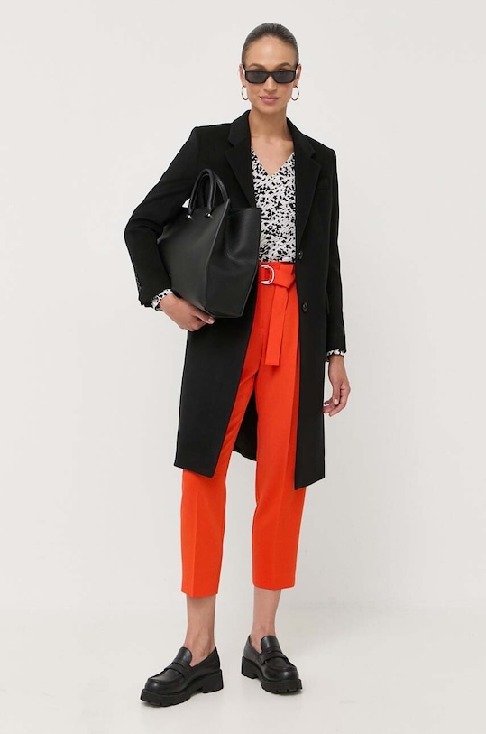 BOSS palton de lana 50501019 negru AW24