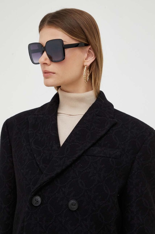 Pinko płaszcz wełniany czarny 101874.Y82W