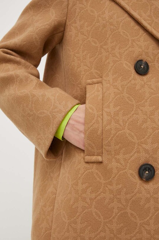 Pinko płaszcz wełniany 101875.Y82W brązowy