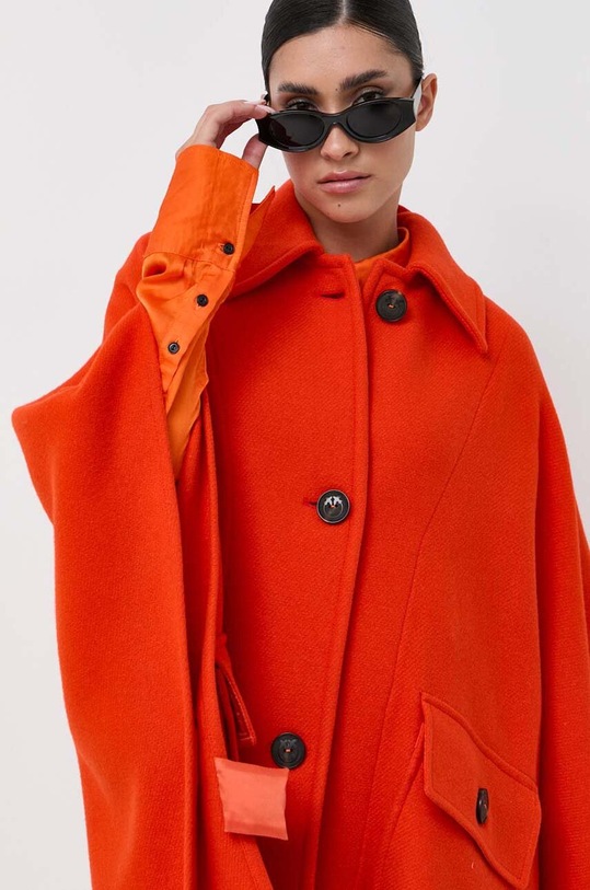 Pinko poncho wełniane pomarańczowy 101617.Y7DY