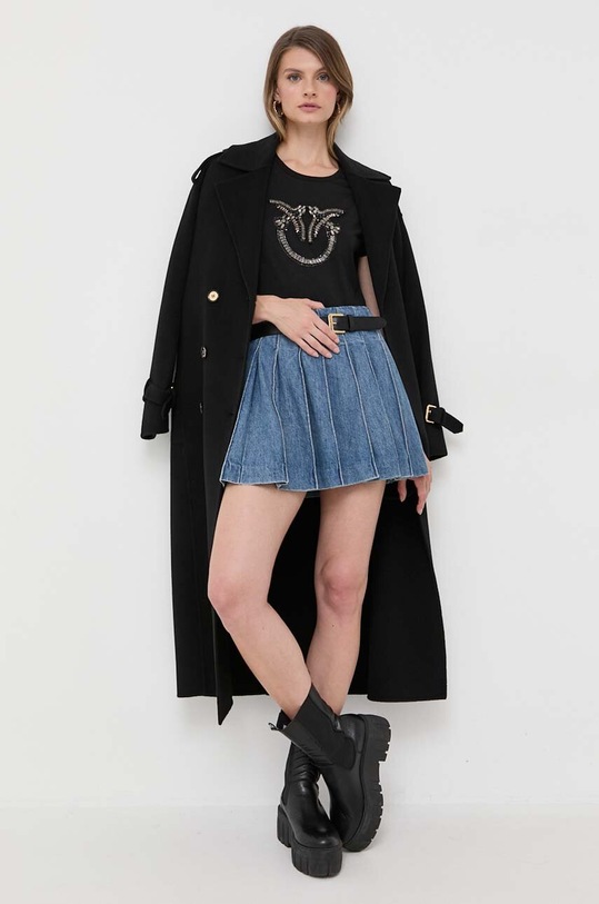 Pinko płaszcz wełniany 101672.Y27P czarny AW23