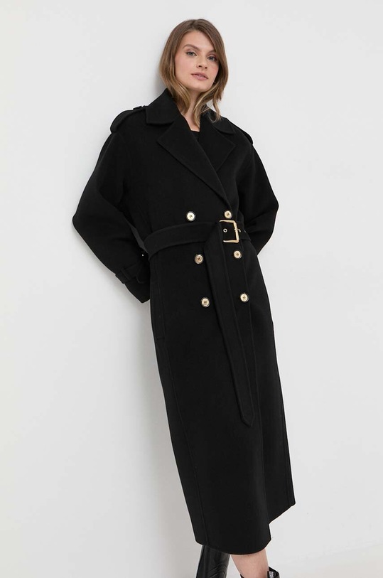Pinko płaszcz wełniany czarny 101672.Y27P