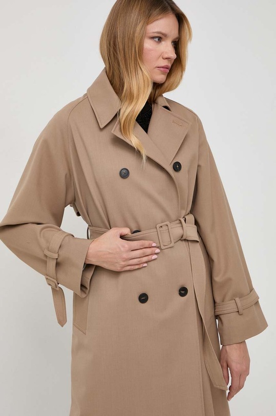 Weekend Max Mara trenci cu amestec de lână 2350260139600 bej AW23