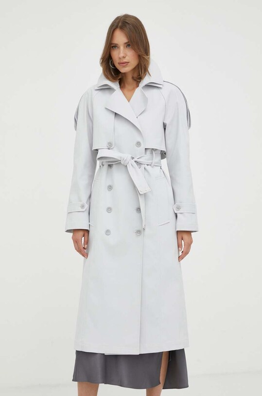 Trench kabát Patrizia Pepe nezateplené šedá 8O0079.A301