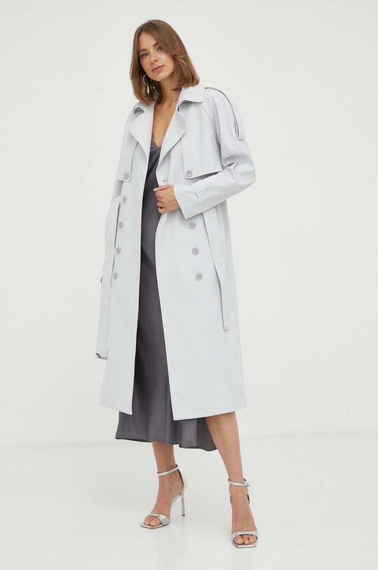 Тренч Patrizia Pepe 8O0079.A301 сірий AW23