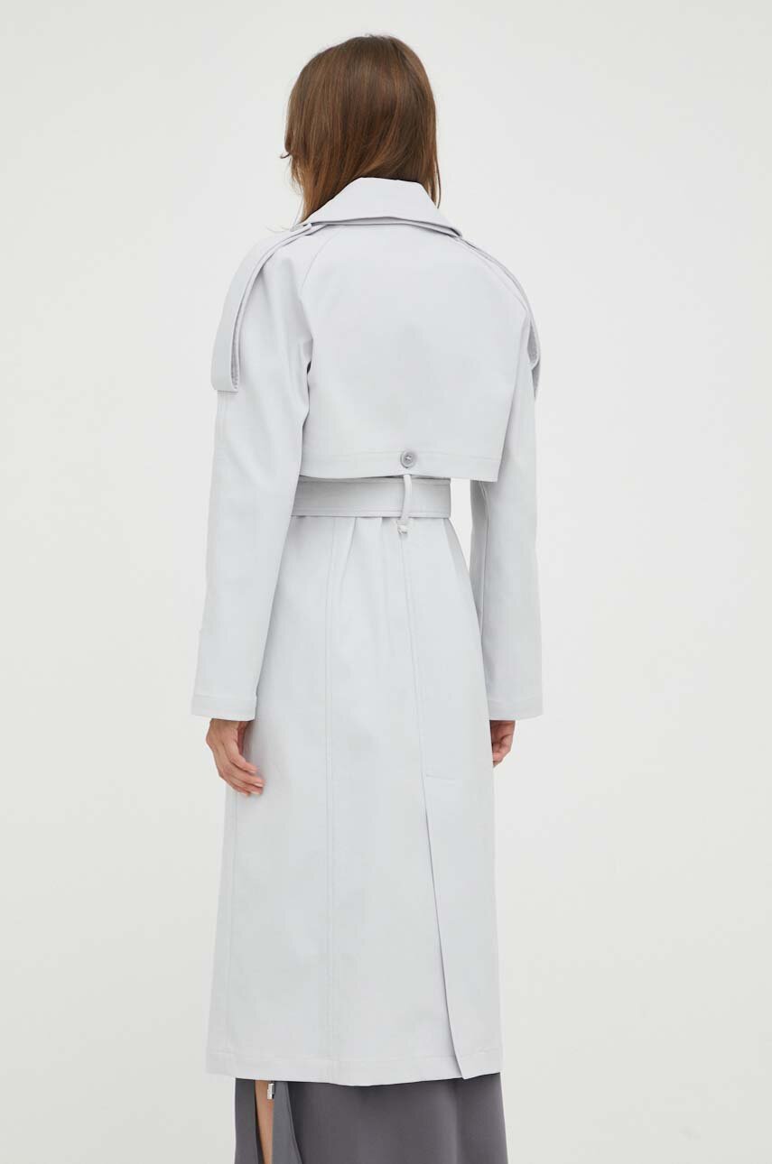 Trench kabát Patrizia Pepe 8O0079.A301 šedá