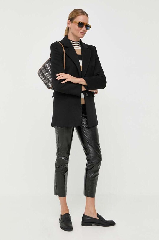 Patrizia Pepe palton de lana 8O0094.A171 negru AW23