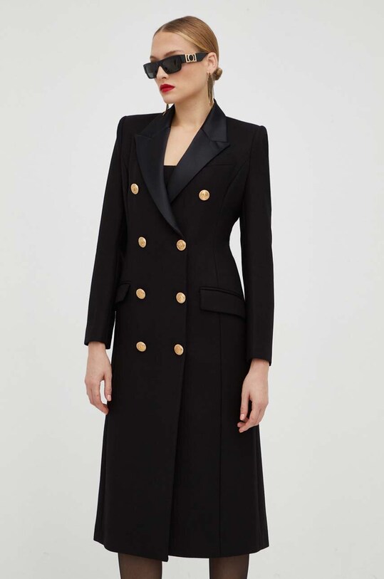 Пальто Elisabetta Franchi з підкладкою чорний CP00436E2