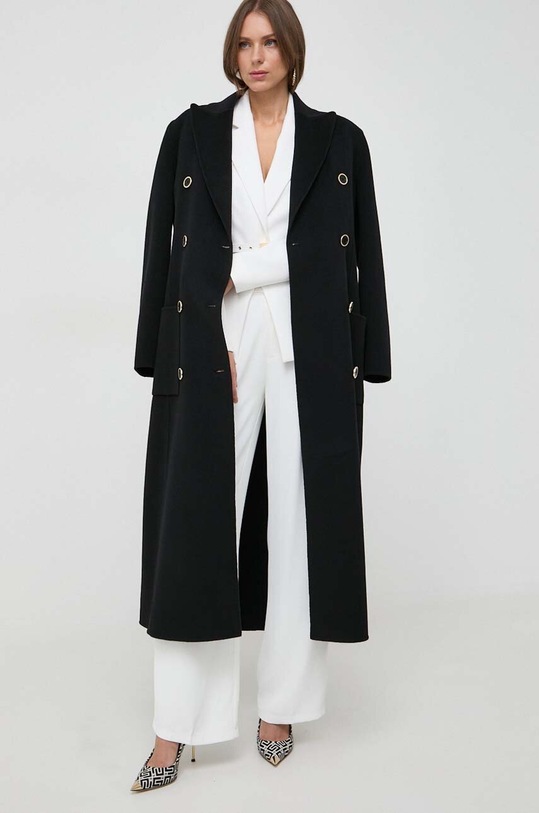 Elisabetta Franchi cappotto in lana CP43D36E2 nero AW23