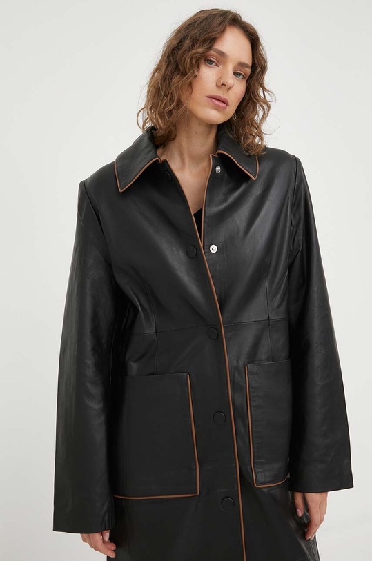 Remain cappotto in pelle 500444100 nero