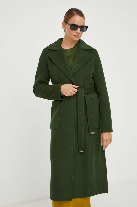 MICHAEL Michael Kors płaszcz wełniany 77C5935M22 zielony AW24
