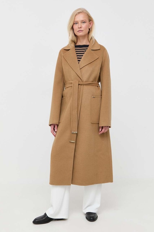 MICHAEL Michael Kors palton de lana necaptusit maro 77C5935M22