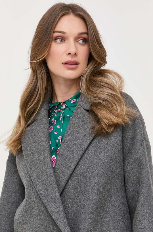 Red Valentino płaszcz wełniany szary 3R3CA1594H5