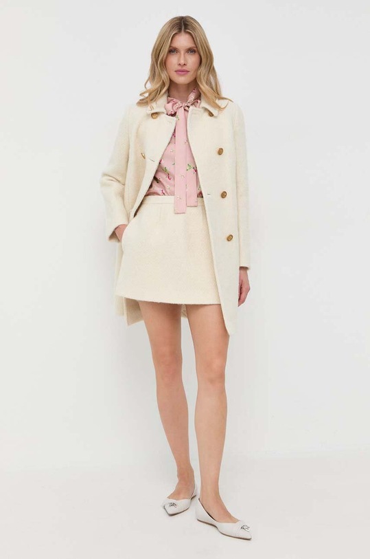 Red Valentino płaszcz wełniany 3R3CAA556V2 beżowy AW23