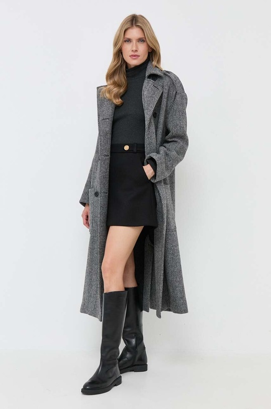 Red Valentino płaszcz wełniany 3R3CAG056UN szary AW23