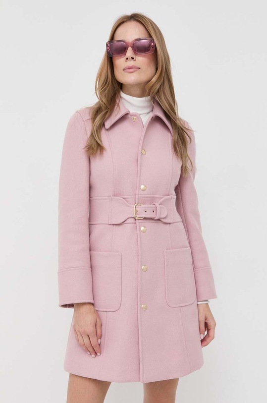Red Valentino płaszcz wełniany 3R3CAG14497 różowy AW23