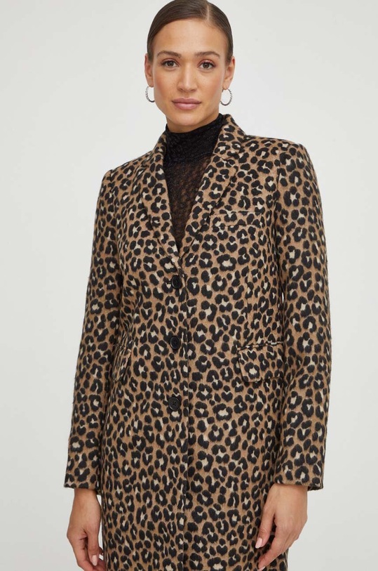 Παλτό από μείγμα μαλλιού MICHAEL Michael Kors καφέ MF3207UA4C