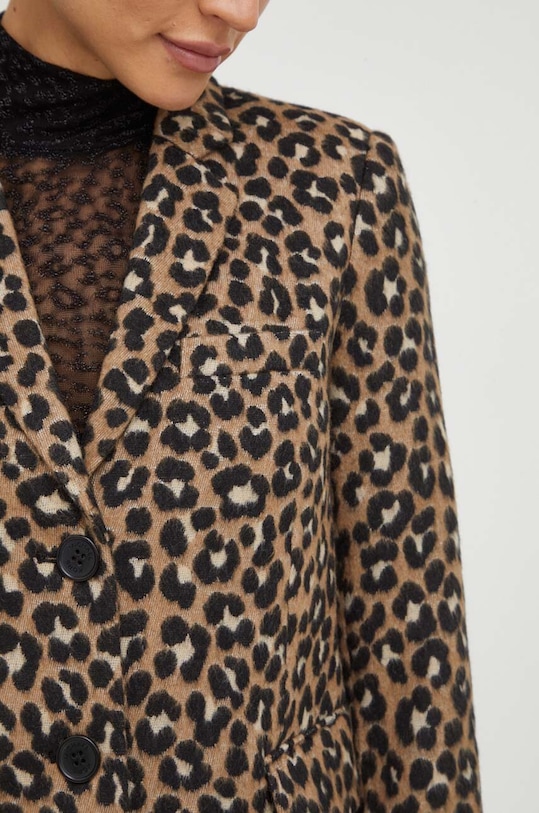 Παλτό από μείγμα μαλλιού MICHAEL Michael Kors MF3207UA4C καφέ