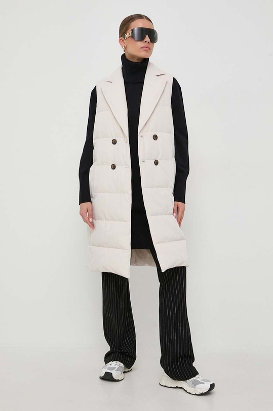Marella gilet in piuma 2332960337200 beige AW23