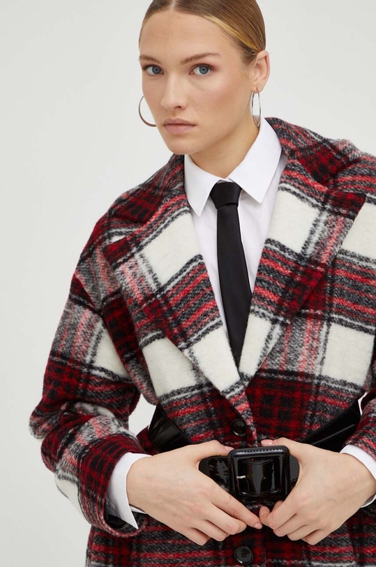 Вовняне пальто Liu Jo бордо MF3122.J4577