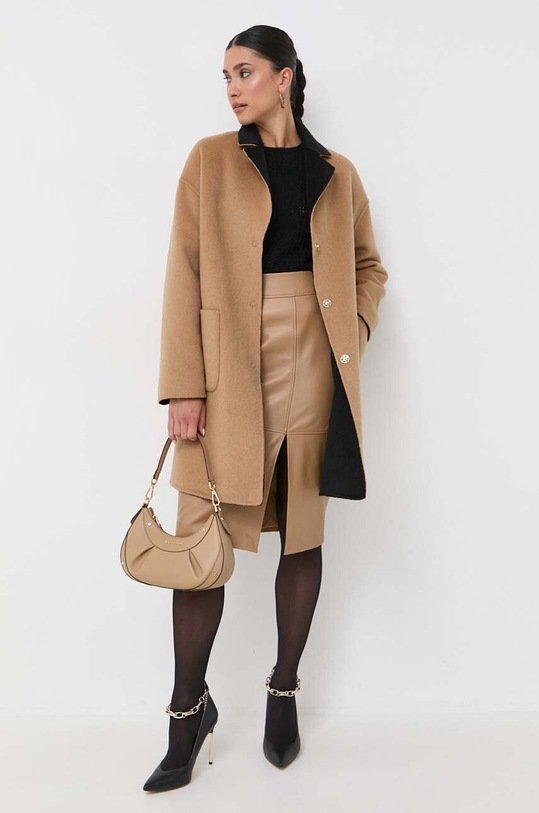 Liu Jo płaszcz wełniany dwustronny MF3241.T3505 czarny