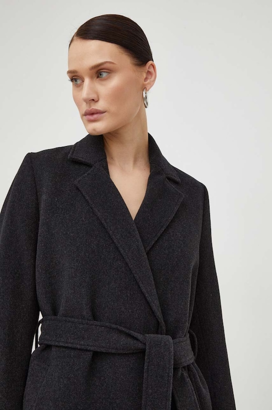 Μάλλινο παλτό Samsoe Samsoe γκρί F21300095
