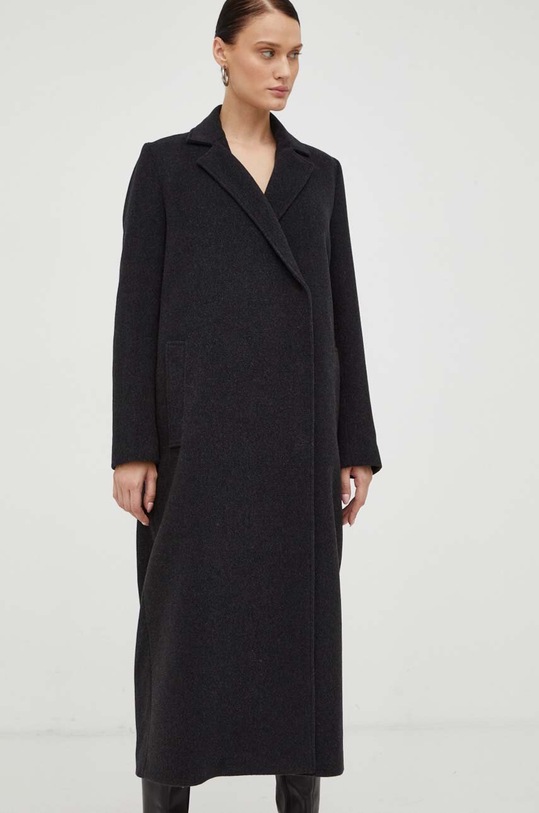 Μάλλινο παλτό Samsoe Samsoe F21300095 γκρί