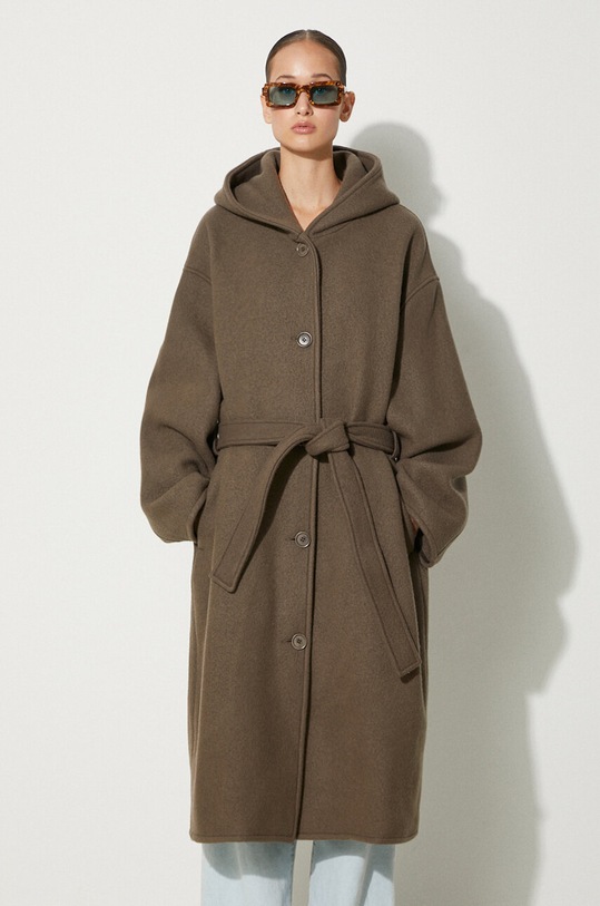 Samsoe Samsoe wool coat with brown F23300183