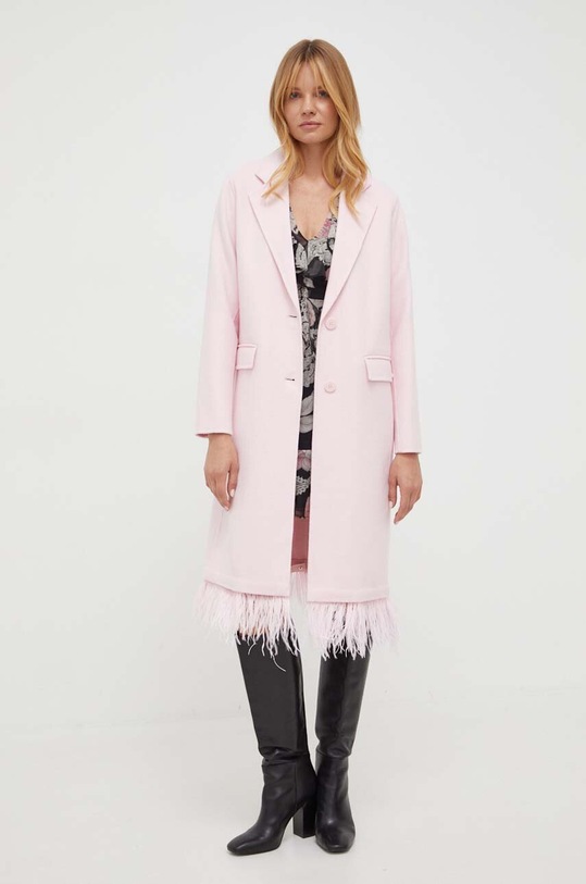Twinset płaszcz wełniany 232TP2010 różowy AW23