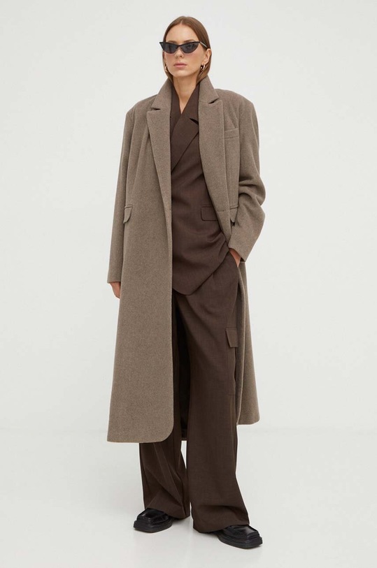 Vlnený kabát Herskind Wanda 4908816 béžová AW23