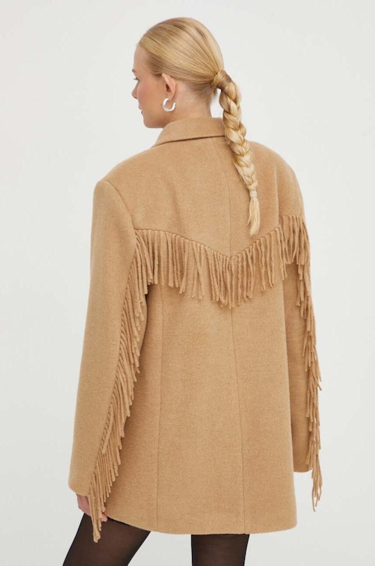 Odzież Herskind płaszcz z domieszką wełny 4907976 brązowy