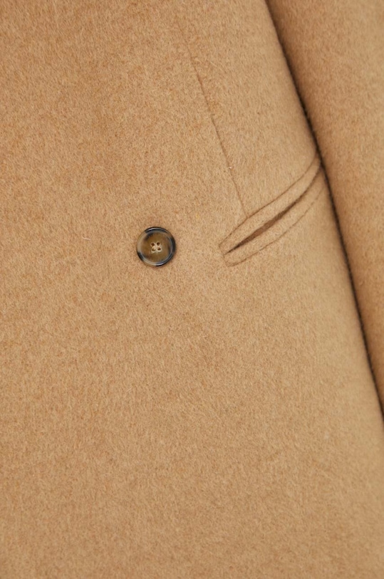 Herskind płaszcz z domieszką wełny 4907976 brązowy