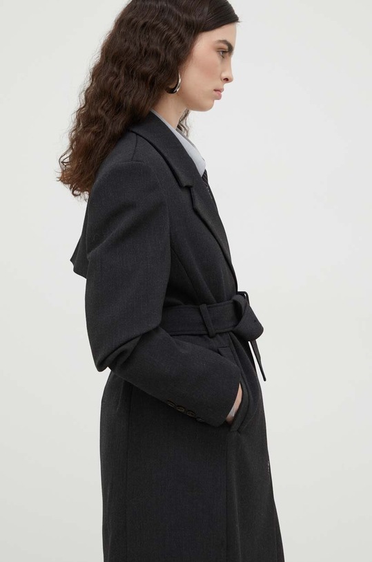 Plašč s primesjo volne Herskind 4903956 siva