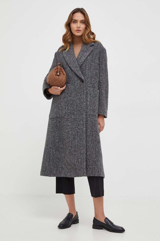 Шерстяное пальто Weekend Max Mara 2350160533600 серый AW23