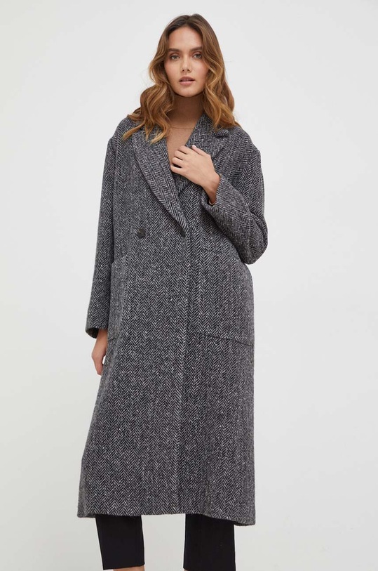 Шерстяное пальто Weekend Max Mara серый 2350160533600