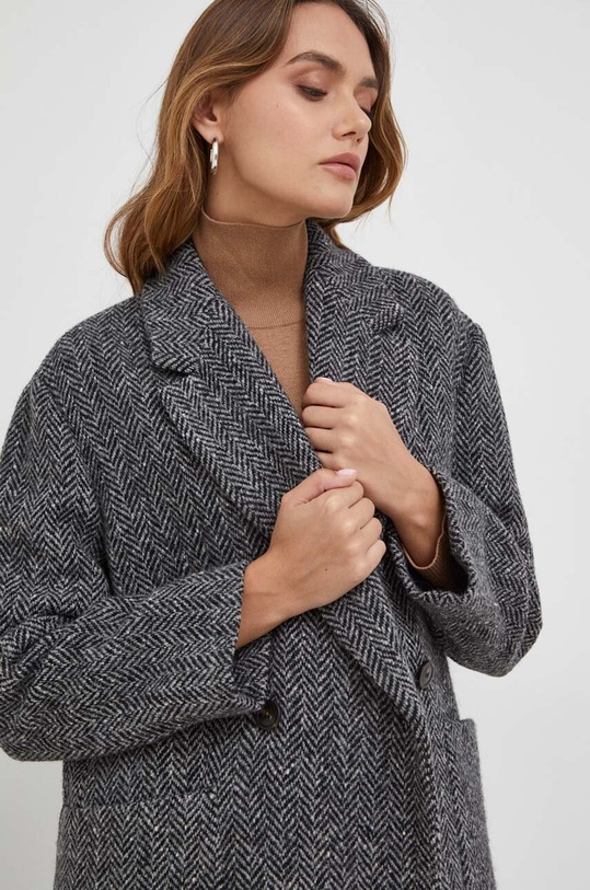 Шерстяное пальто Weekend Max Mara 2350160533600 серый