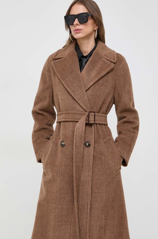 Weekend Max Mara płaszcz wełniany brązowy 2350160733600