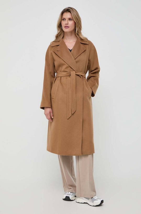 Weekend Max Mara płaszcz kaszmirowy 2350161033600 brązowy AW23