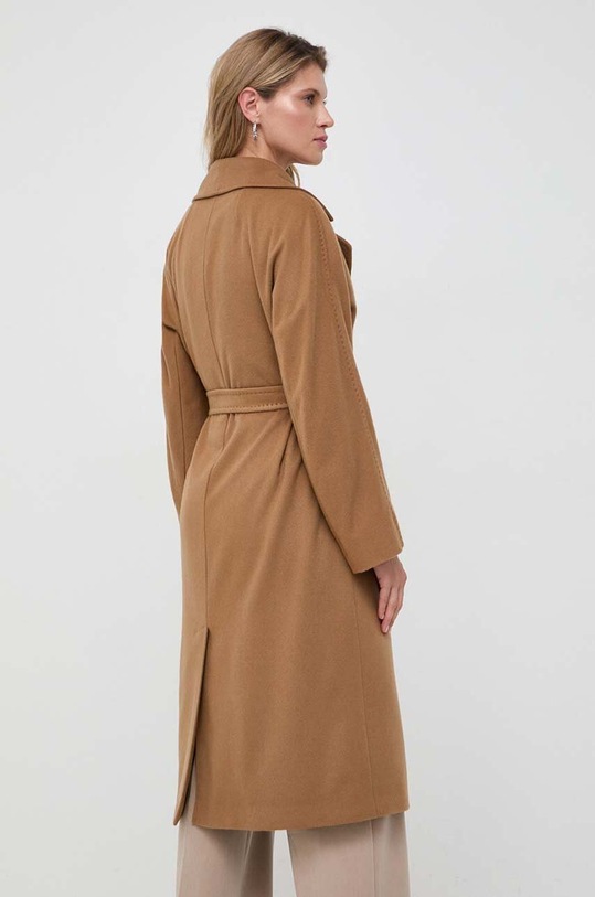 Odzież Weekend Max Mara płaszcz kaszmirowy 2350161033600 brązowy