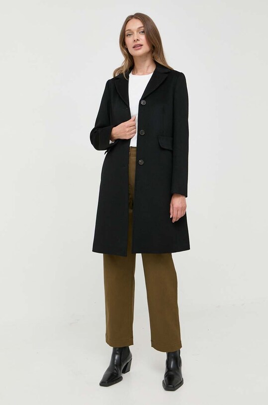 Μάλλινο παλτό Weekend Max Mara 2350161433600 μαύρο AW23