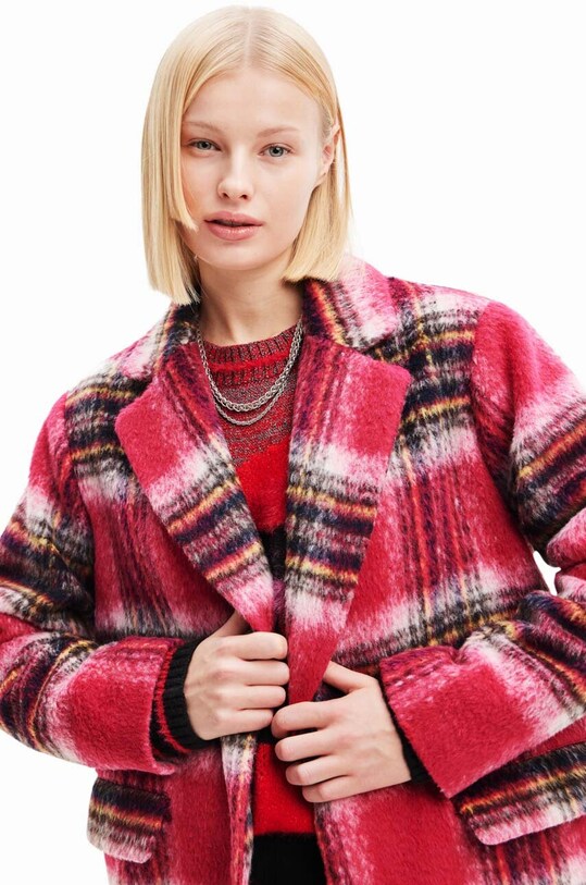 Îmbrăcăminte Desigual palton 23WWEWAD WOMAN WOVEN OVERCOAT 23WWEWAD roz
