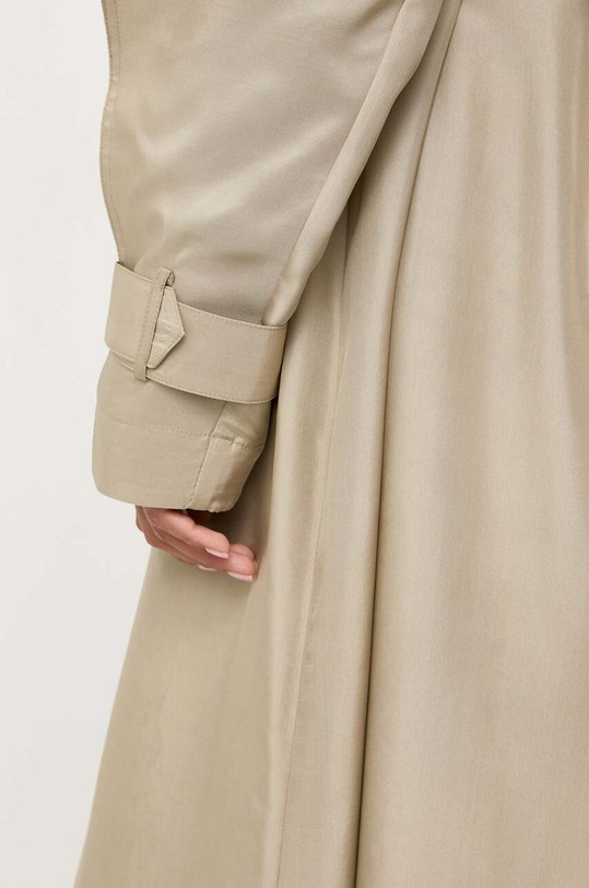 Hodvábny kabát Victoria Beckham 1323WCT004734A zelená