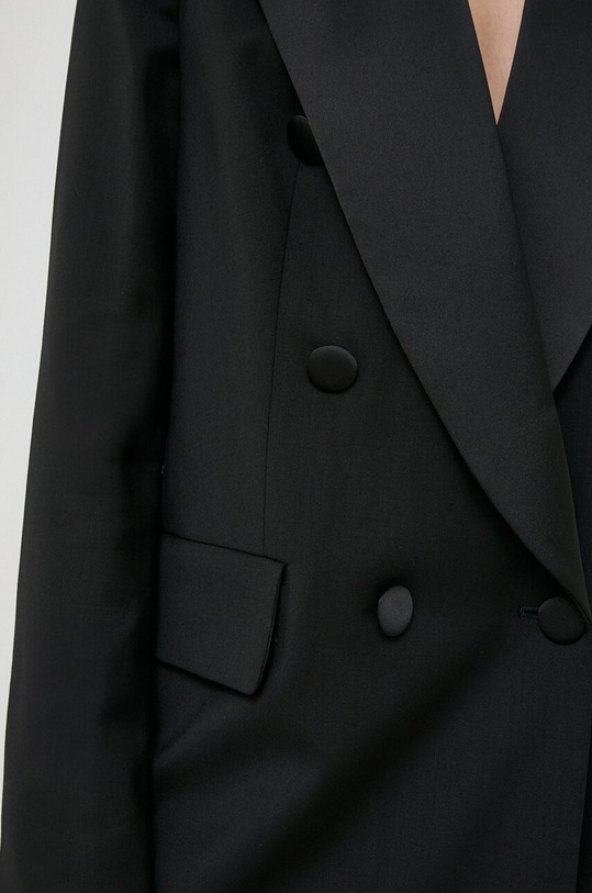 Μάλλινο φόρεμα Luisa Spagnoli 540186 μαύρο