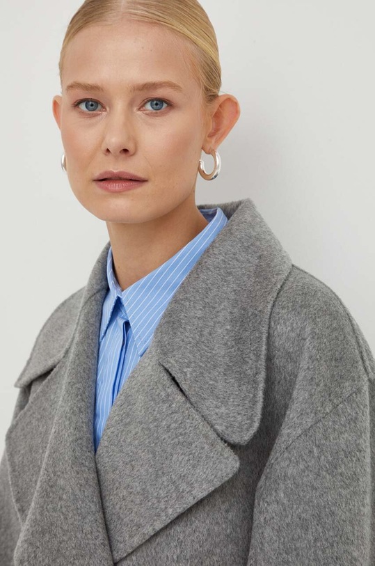 Luisa Spagnoli płaszcz wełniany 540243 szary